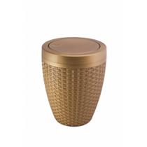 Cesto Rattan 7,5 litros Ouro - Aquaplas Cesto Rattan 7,5 litros Ouro - Aquaplas