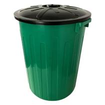 Cesto Redondo com Tampa 60 L Canelado Antar1 unidade Canelado - COR VERDE