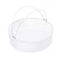 Cesto Redondo de Aço Inox para Air Fryer com Alça 21cm x 21cm x 6cm - Wolff Cesto Redondo de Aço Inox para Air Fryer com Alça 21cm x 21cm x 6cm - Wolff