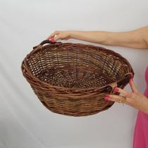 Cesto redondo em vime natural