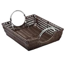 Cesto Retangular com Alça Oval África 37x27 cm - Mimo Style - YK9129