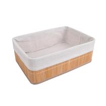 Cesto retangular de bambu com forro 29cm - Oikos