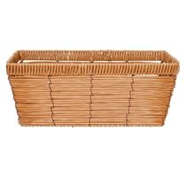 Cesto Retangular de Fibra Natural Bege Tamanho 28x16x12 cm - Referência 3904