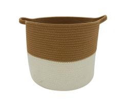 Cesto Round Gist Cotton e Juta Alça 35 cm Mimo