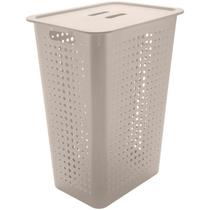 Cesto roupa co570 bege fechado c/ tampa martiplast ou Cesto roupa co570 bege fechado c/ tampa martiplast ou