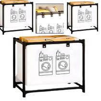 Cesto Roupa Suja Lavanderia Organizador Forro Removivel Dobravel Brinquedos Multiuso Desmontavel Quarto Banheiro