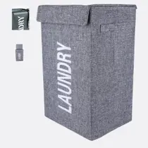 Cesto Roupa Suja Organizador Multiuso Dobravel Roupeiro Lavanderia Quarto Banheiro Com Tampa Portatil