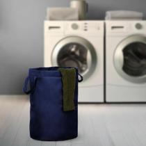 Cesto Saco Para Brinquedo Roupa Suja Grande D Azul-Marinho Cesto Saco Para Brinquedo Roupa Suja Grande D Azul-Marinho