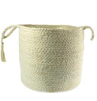 Cesto seagrass cachepot stefan branco natural p