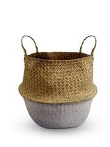 Cesto Seagrass Natural e Branco C/Alça G Yoi Cesto Seagrass Natural e Branco C/Alça G Yoi