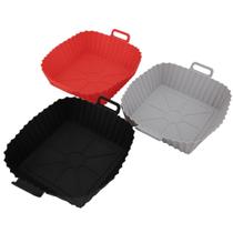 Cesto Silicone Air Fryer Lavável P/ Proteção Lovely Vibe COR:PRETA