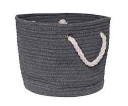 Cesto Square Gist Cotton Grey Alça 25 cm Mimo Cesto Square Gist Cotton Grey Alça 25 cm Mimo