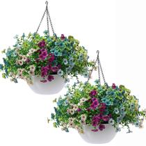 Cesto Suspenso de Flores Artificiais Qubigko 30 Unidades Cesto Suspenso de Flores Artificiais Qubigko 30 Unidades