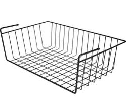 Cesto Suspenso Frutas Embalagens Caixas G Para Prateleira Preto 991107 Bel