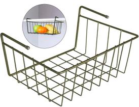 Cesto suspenso p para prateleira metalizado oliva - bel