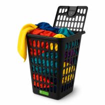 Cesto Telado 48L com Tampa Organizador Multiuso