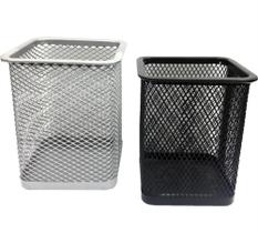 Cesto Telado Organizador Porta Caneta Aramado Quadrado 10 cm