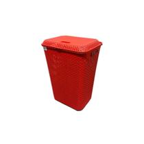 Cesto Telado Rattan Com Tp 72L Para Lavanderia Banheiro Casa Cesto Telado Rattan Com Tp 72L Para Lavanderia Banheiro Casa