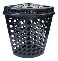 Cesto telado triangular preto plasnew 43,7l