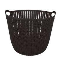 Cesto Trançado Circular M Preto Mor