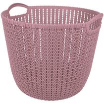 Cesto Trançado Circular Médio Rosa Antigo 31X30,5X26cm Mor Cesto Trançado Circular Médio Rosa Antigo 31X30,5X26cm Mor