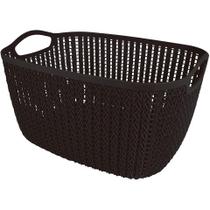 Cesto Trançado Retangular Alto Grande Preto 39x29,5x21,5cm Cesto Trançado Retangular Alto Grande Preto 39x29,5x21,5cm