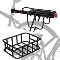 Cesto traseiro de bicicleta com suporte de carga com capacidade de 45 kg WOODWORD