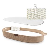 Cesto Troca Bebê Yunioo XL Marrom com Almofada - Ideal para Viagem