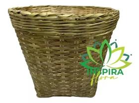 Cesto Vaso Balaio De Bambu Decoração Pequeno 25x30 Cestão