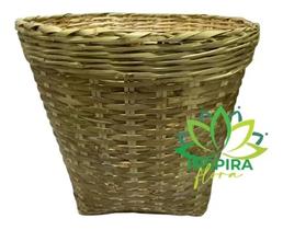 Cesto Vaso Balaio De Bambu Decoração Pequeno 25x30 Cestão