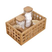 Cesto Vazado de Bambu Oikos Organizador 26cm Retangular