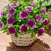 Cesto Vime Cachepot Branco Trançado para Decoração e Arranjo Flor Bucho Artificial