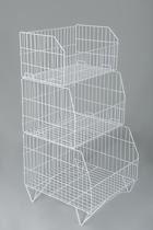 Cestos Aramados Empilháveis Com 3 Cestos Medidas 50 cm x 1,04 m x 50 cm