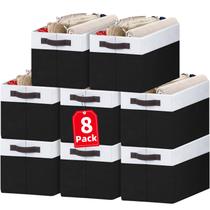 Cestos de armazenamento Criusia Large, 14 L x 25 L x 24 A cm, tecido, pacote com 8