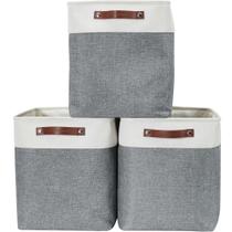 Cestos de armazenamento DECOMOMO Extra Large, tecido de 54,5 L, pacote com 3 Cestos de armazenamento DECOMOMO Extra Large, tecido de 54,5 L, pacote com 3