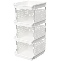 Cestos de armazenamento empilháveis Lifewit Plastic 4 Tier Closet Cestos de armazenamento empilháveis Lifewit Plastic 4 Tier Closet