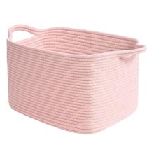 Cestos de armazenamento Goodpick Pink Woven Rope para organização