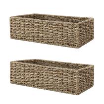 Cestos de armazenamento HOMESTEAD Seagrass Long Narrow Retangulares 2P