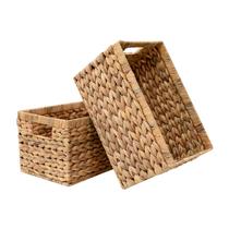 Cestos de armazenamento HOMESTEAD Water Hyacinth com alças, 2 pacotes