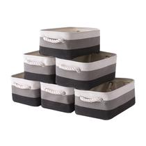 Cestos de armazenamento Sacyic Small para prateleiras, armário, pacote com 6 Cestos de armazenamento Sacyic Small para prateleiras, armário, pacote com 6