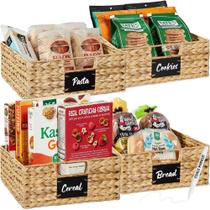 Cestos de Despensa de Junco - Kit com 4 Unidades - Best Choice Products Cestos de Despensa de Junco - Kit com 4 Unidades - Best Choice Products