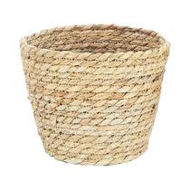 Cestos De Palha Trançada Com Forro Plástico Para Decoração De Jardim Interno E Vasos Suspensos Para
