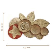 Cestos de Parede Painel Decorativo Boho Awá Vermelho Cestaria Cestos de Parede Painel Decorativo Boho Awá Vermelho Cestaria