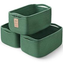 Cestos de prateleira Maxuni Green Woven Organizer 30x20x13 cm x3