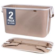 Cestos de Roupa Suja CleverMade LUXE Mocha 60L (2 Unidades) - Premium