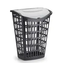Cestos De Roupa Suja Grande Com Tampa 40L Telado Lavanderia Plástico