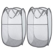 Cestos de roupa suja Larpur Popup Mesh, 2 peças, cinza, Home Travel Cestos de roupa suja Larpur Popup Mesh, 2 peças, cinza, Home Travel