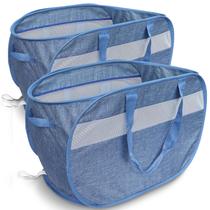 Cestos de roupa suja NairSnow 100L Mesh Pop Up com alças, pacote com 2