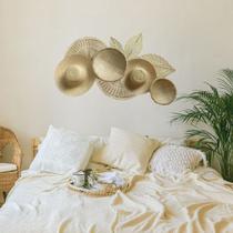 Cestos Decorativos Painel de Parede com Chapéu de Palha Carajás