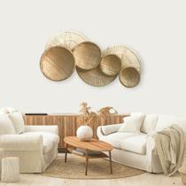 Cestos Peneiras de Parede Decoração Artesanal Painel Ecoar - All Palace